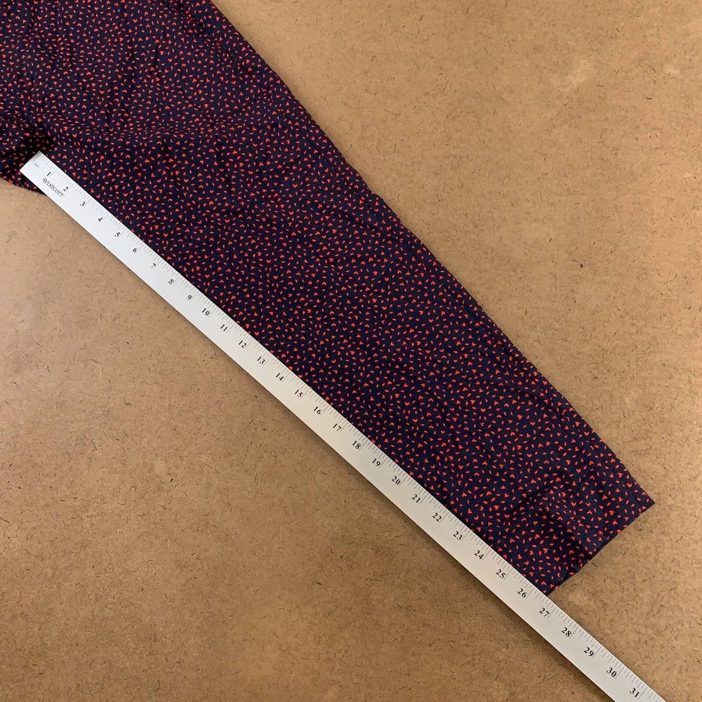 Banana Republic Womens Avery Ankle Length Cropped Pants Blue Red Mid Rise 4 New - Picture 5 of 10